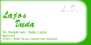 lajos duda business card